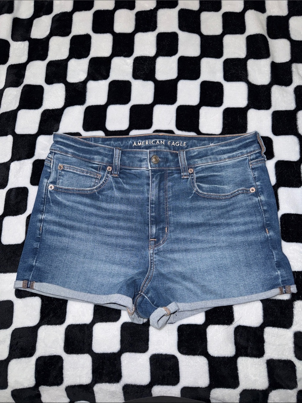 American Eagle Outfitters Women's Medium Blue Denim Jean Shorts